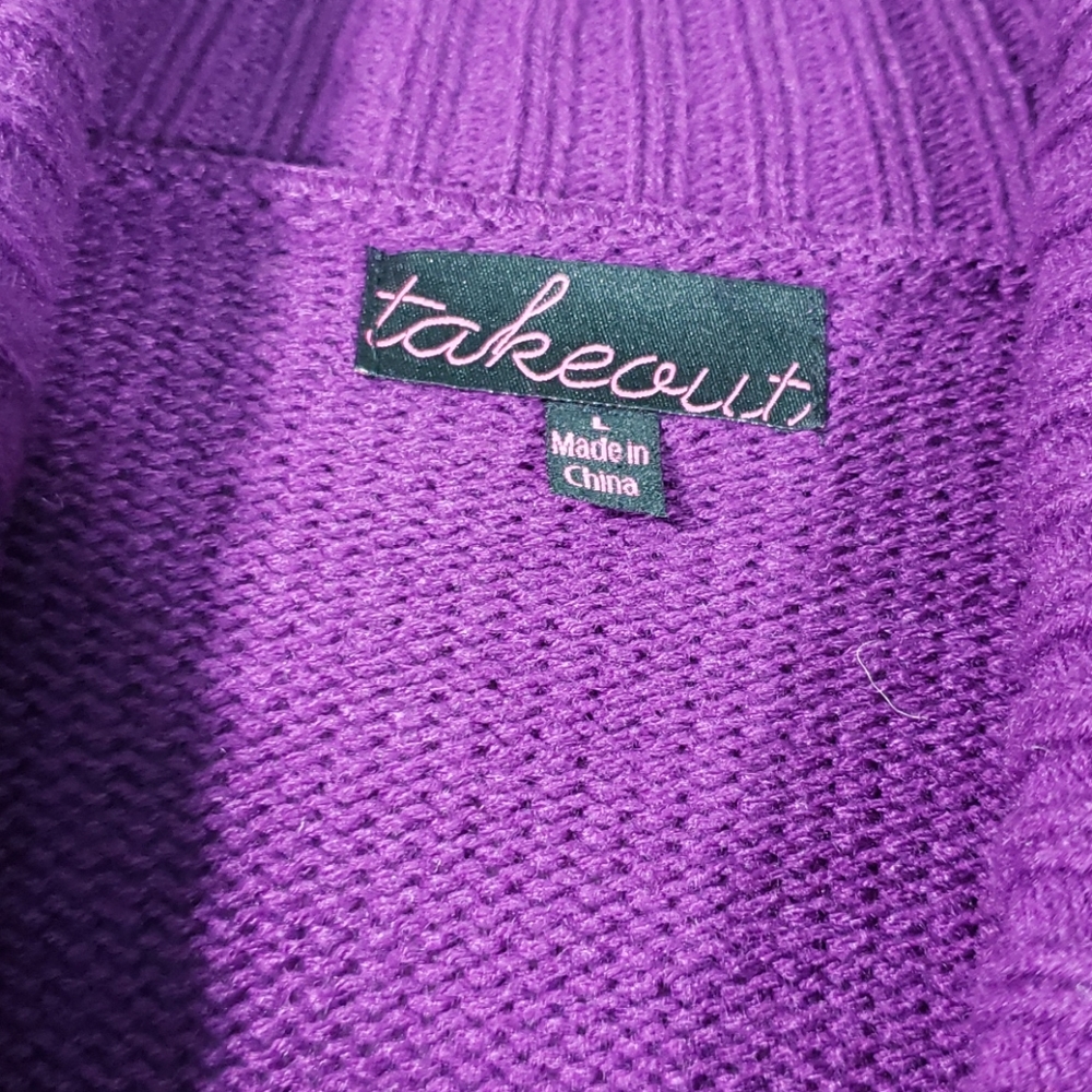 3💝 for $25 Takeout Purple Cardigan - Picture 3 of 6
